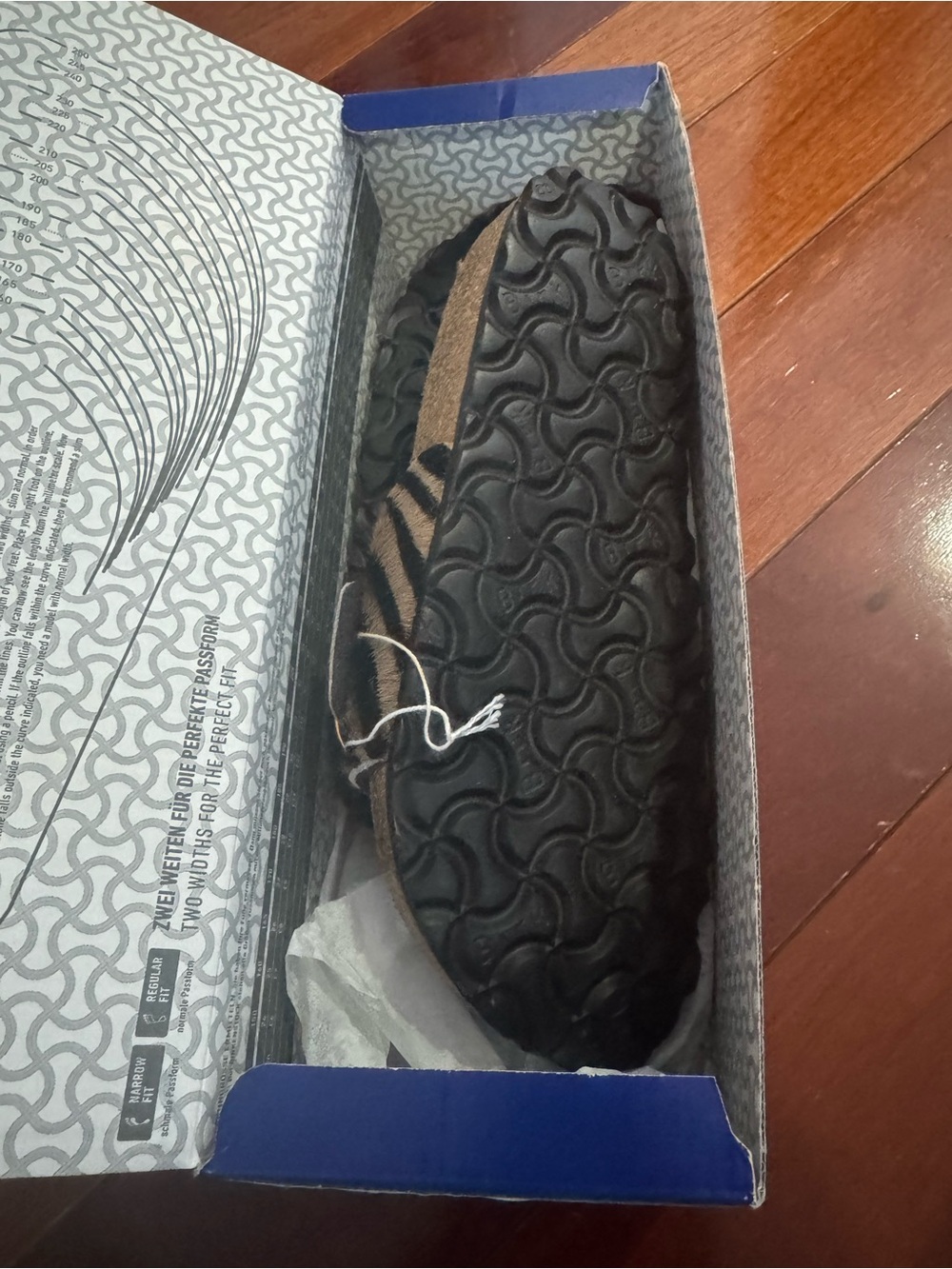 Birkenstock Rare NWT Madrid Big Buckle Rivet Logo Slide Zebra 🦓 Prinf 36 - Picture 5 of 7